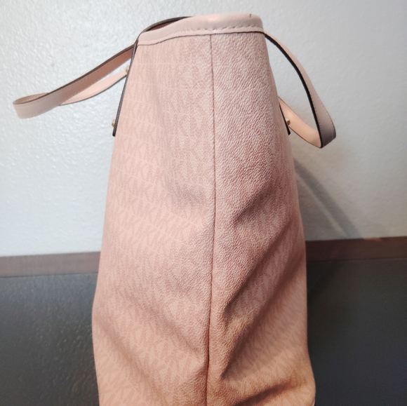 Michael Kors Handbag Purse Tote Pink MK Logo Shoulder Bag - Picture 4 of 16